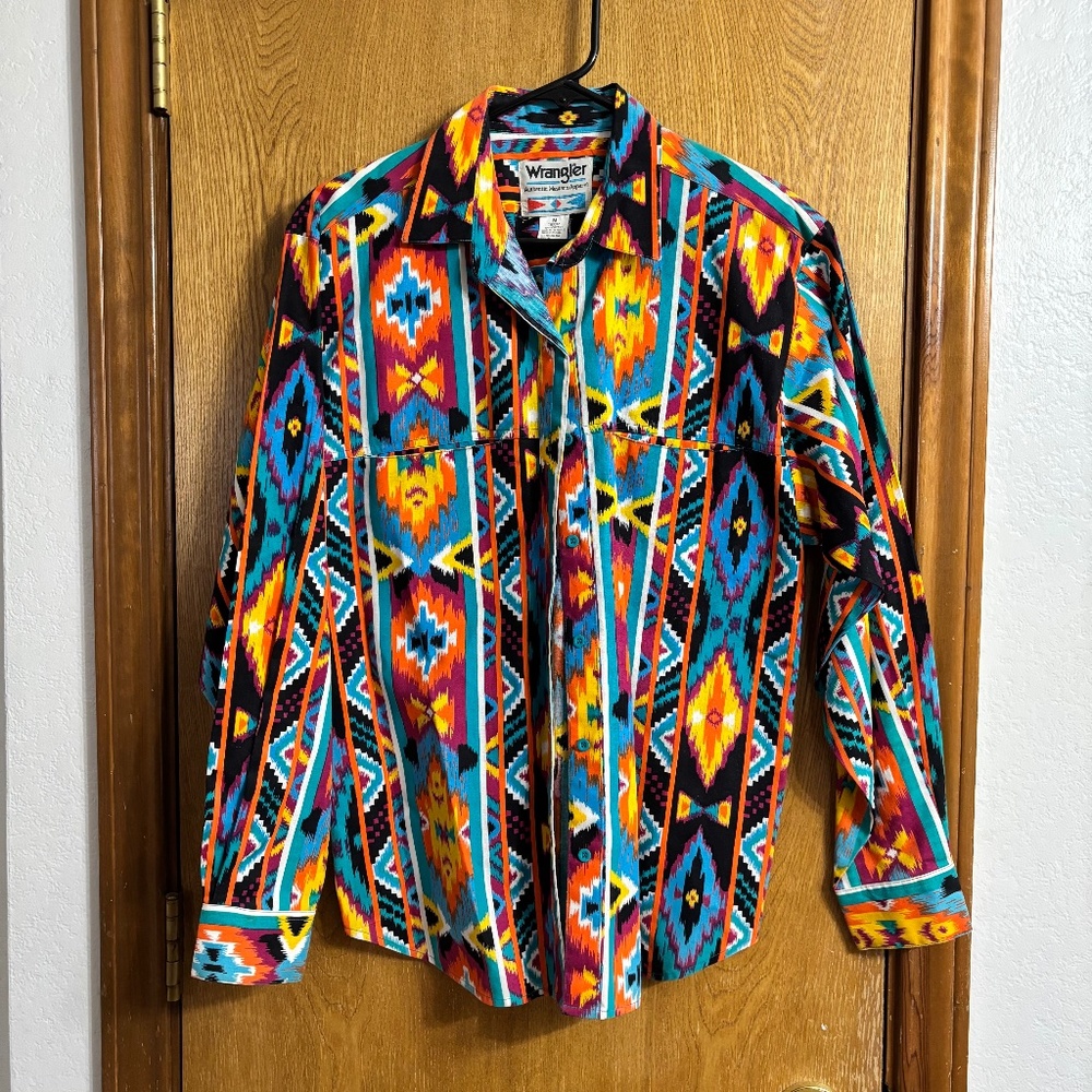 Wrangler Multicolor Aztec Button Down Shirt